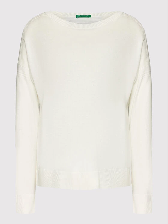 United Colors Of Benetton Γυναίκες Πουλόβερ 102ME1N93 Λευκό Relaxed Fit Λευκό 5 United Colors Of Benetton Γυναίκες Πουλόβερ 102ME1N93 Λευκό Relaxed Fit Λευκό - Image 5