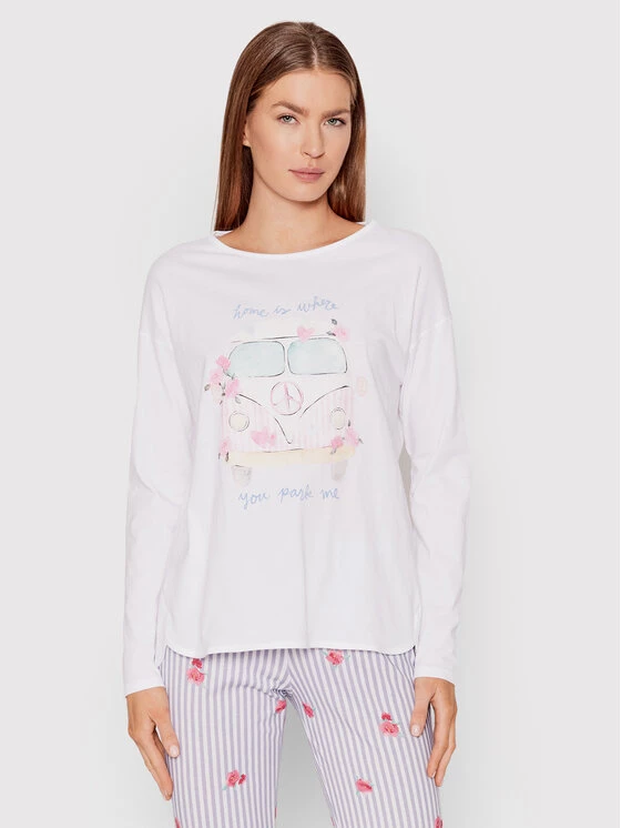 United Colors Of Benetton Γυναίκες Μπλούζες & Μπλουζάκια Πιτζάμας Μπλούζα πιτζάμας 30963M00U Λευκό Relaxed Fit Λευκό 1 United Colors Of Benetton Γυναίκες Μπλούζες & Μπλουζάκια Πιτζάμας Μπλούζα πιτζάμας 30963M00U Λευκό Relaxed Fit Λευκό