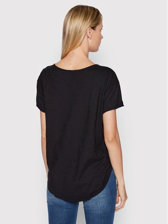 United Colors Of Benetton Γυναίκες T-shirts T-Shirt 3BVXE19E6 Μαύρο Regular Fit Μαύρο 3 United Colors Of Benetton Γυναίκες T-shirts T-Shirt 3BVXE19E6 Μαύρο Regular Fit Μαύρο - Image 3