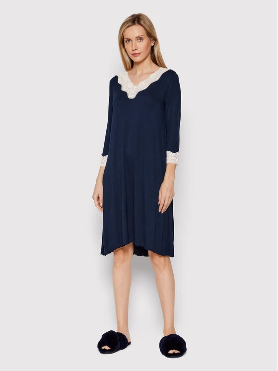 United Colors Of Benetton Γυναίκες Νυχτικά & Μεσοφόρια Νυχτικό 3Z123C277 Σκούρο μπλε Regular Fit Σκούρο μπλε 2 United Colors Of Benetton Γυναίκες Νυχτικά & Μεσοφόρια Νυχτικό 3Z123C277 Σκούρο μπλε Regular Fit Σκούρο μπλε - Image 2