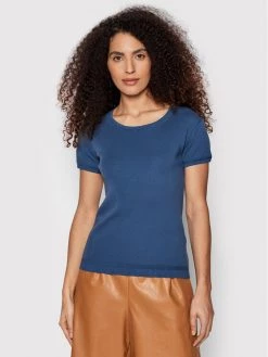 United Colors Of Benetton Γυναίκες T-shirts T-Shirt 1091D1M10 Σκούρο μπλε Regular Fit Σκούρο μπλε