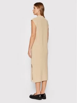 United Colors Of Benetton Γυναίκες Πλεκτά Φορέματα Φόρεμα υφασμάτινο 1098DV005 Μπεζ Regular Fit Μπεζ -United Colors Of Benetton Κατάστημα unnamed file 802