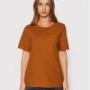 United Colors Of Benetton Γυναίκες T-shirts T-Shirt 3BVXE18A0 Καφέ Relaxed Fit Καφέ
