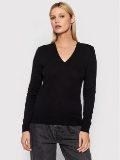 United Colors Of Benetton Γυναίκες Πουλόβερ 1002D4488 Μαύρο Regular Fit Μαύρο