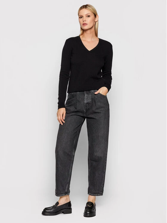 United Colors Of Benetton Γυναίκες Πουλόβερ 1002D4488 Μαύρο Regular Fit Μαύρο 2 United Colors Of Benetton Γυναίκες Πουλόβερ 1002D4488 Μαύρο Regular Fit Μαύρο - Image 2