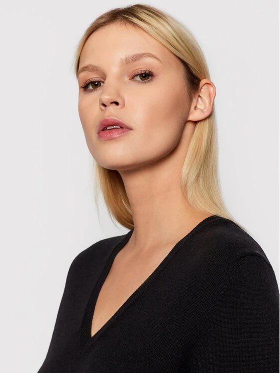 United Colors Of Benetton Γυναίκες Πουλόβερ 1002D4488 Μαύρο Regular Fit Μαύρο 4 United Colors Of Benetton Γυναίκες Πουλόβερ 1002D4488 Μαύρο Regular Fit Μαύρο - Image 4